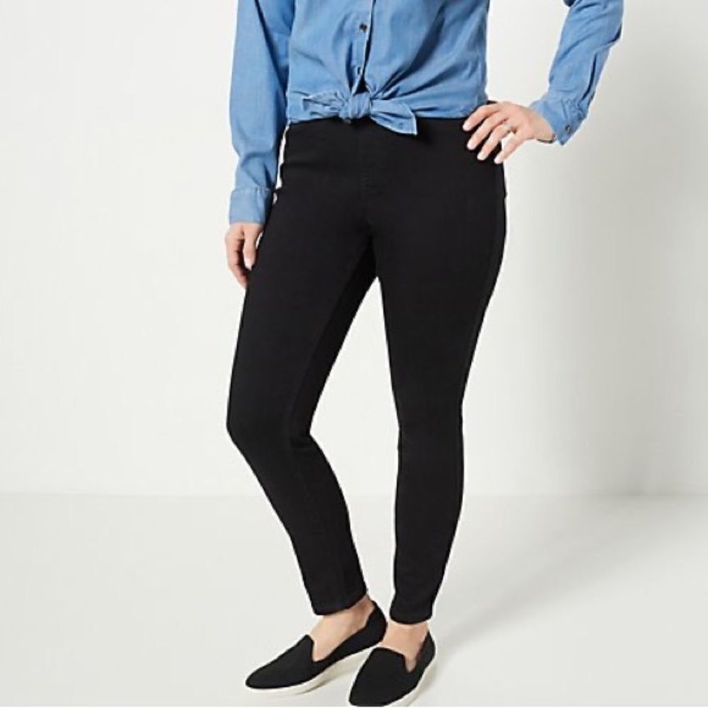 Denim & Co. Cozy Touch Denim Petite Pull-On Jeggings